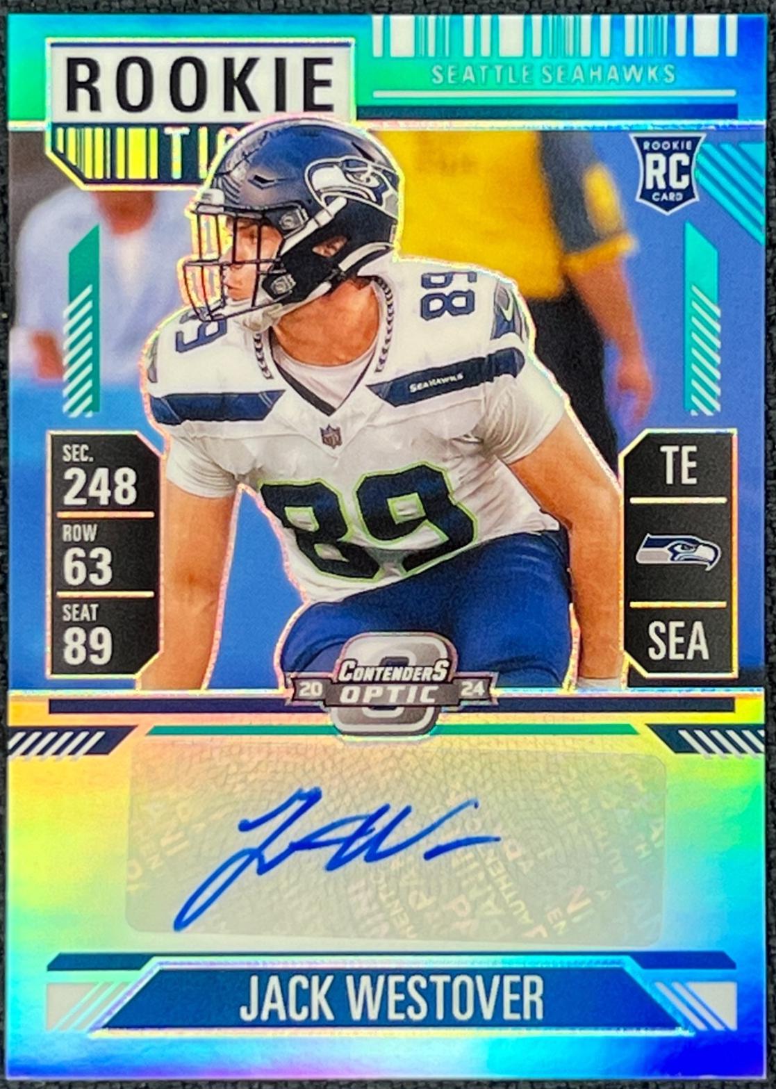 Jack Westover [Teal Rookie Ticket Autograph Silver] #172