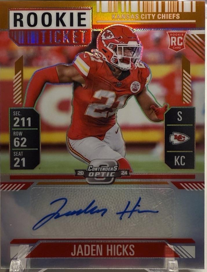 Jaden Hicks [Orange Rookie Ticket Autograph Silver] #179