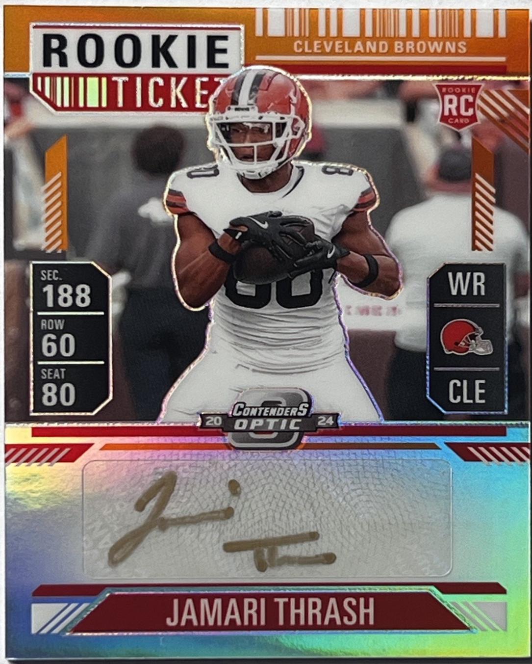 Jamari Thrash [Orange Rookie Ticket Autograph Silver] #149