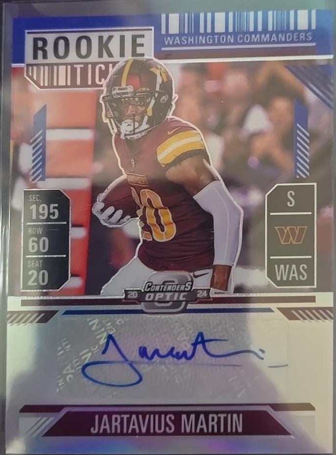 Jartavius Martin [Blue Rookie Ticket Autograph Silver] #165