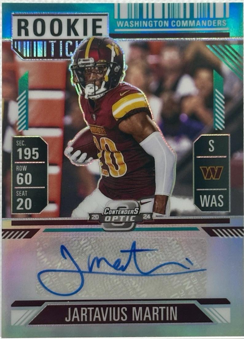 Jartavius Martin [Teal Rookie Ticket Autograph Silver] #165