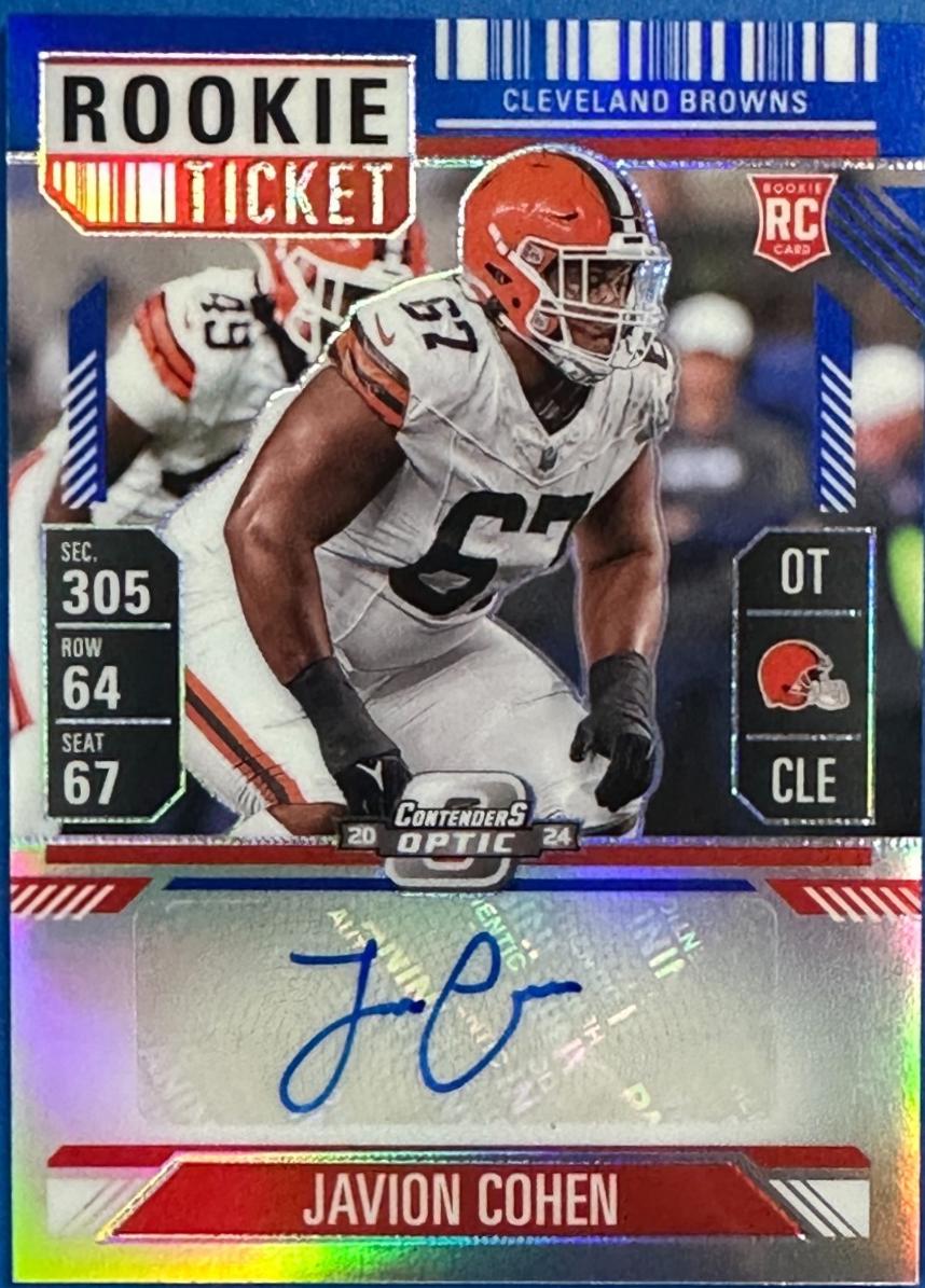 Javion Cohen [Blue Rookie Ticket Autograph Silver] #205