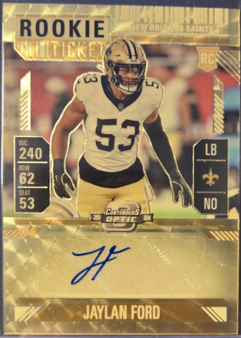 Jaylan Ford [Gold Vinyl Rookie Ticket Autograph Purple] #169