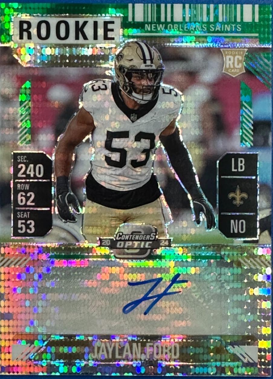 Jaylan Ford [Green Pulsar Rookie Ticket Autograph Silver] #169
