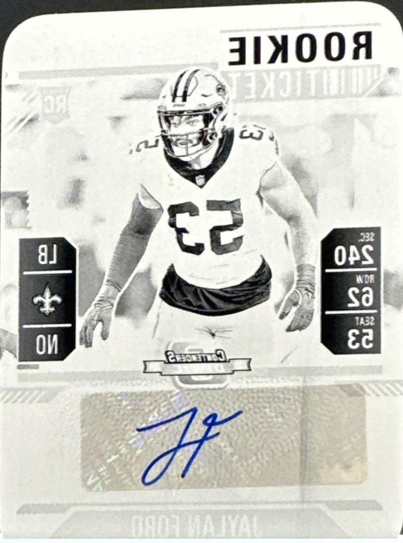 Jaylan Ford [Printing Plate Rookie Ticket Autograph Purple] #169