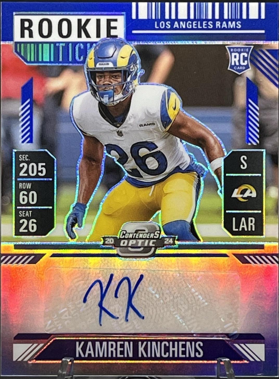 Kamren Kinchens [Blue Rookie Ticket Autograph Silver] #167