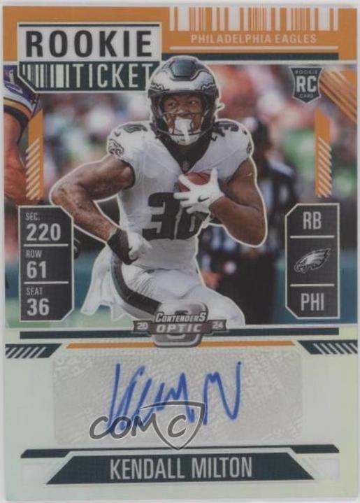 Kendall Milton [Orange Rookie Ticket Autograph Silver] #164