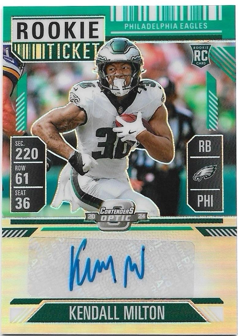 Kendall Milton [Teal Rookie Ticket Autograph Silver] #164