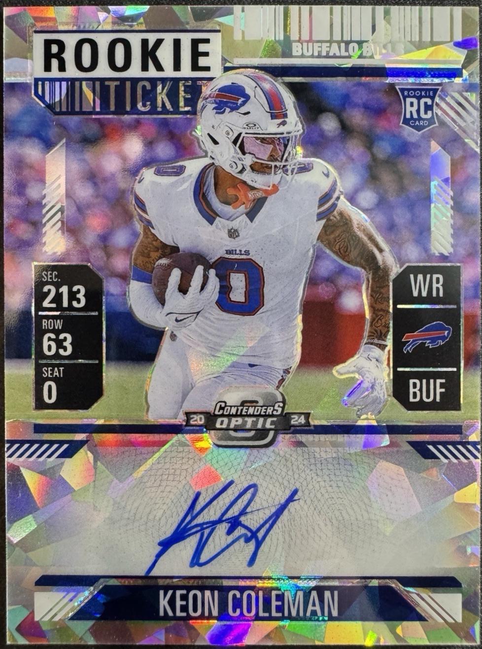 Keon Coleman [Cracked Ice Autograph] #117