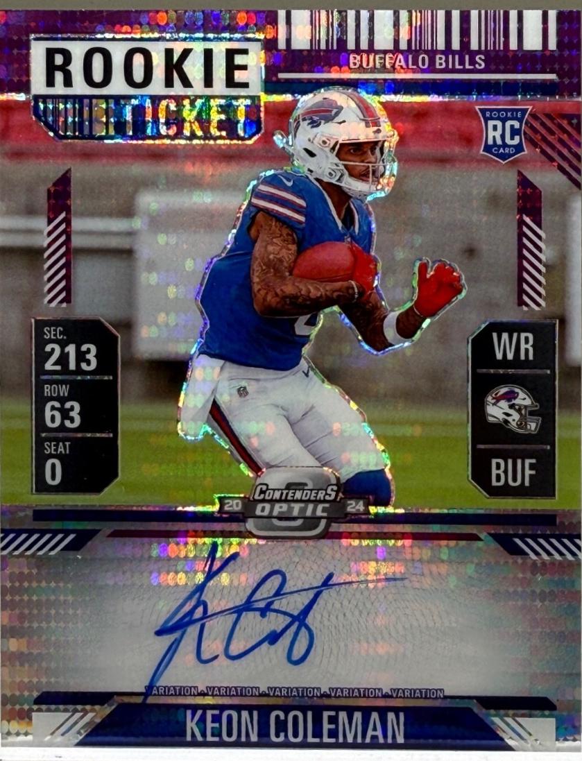 Keon Coleman [Purple Pulsar Autograph] #117