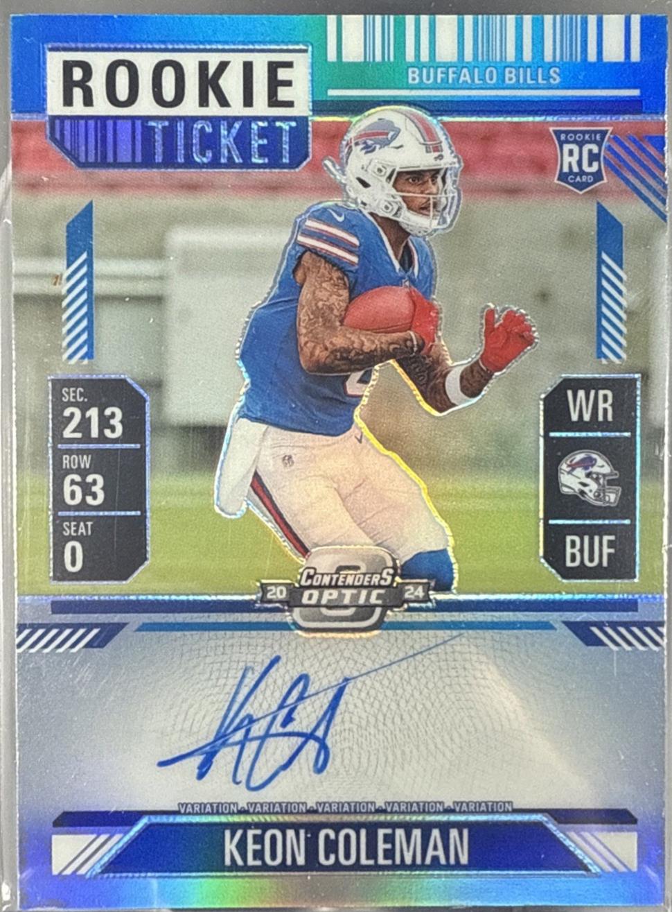 Keon Coleman [Teal Autograph] #117
