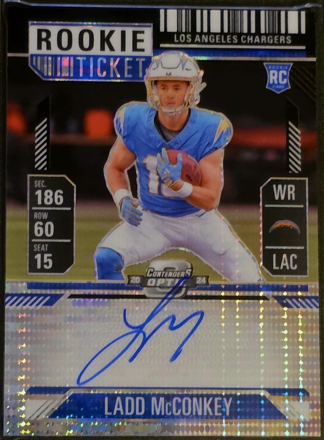 Ladd McConkey [Black Pulsar Autograph] #110