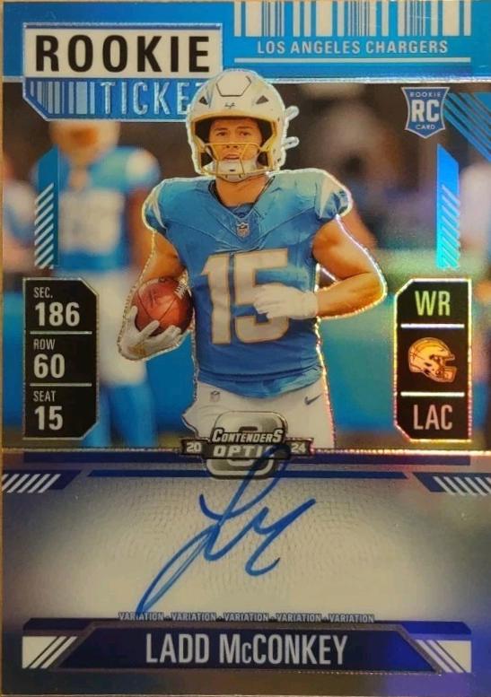 Ladd McConkey [Blue Autograph] #110