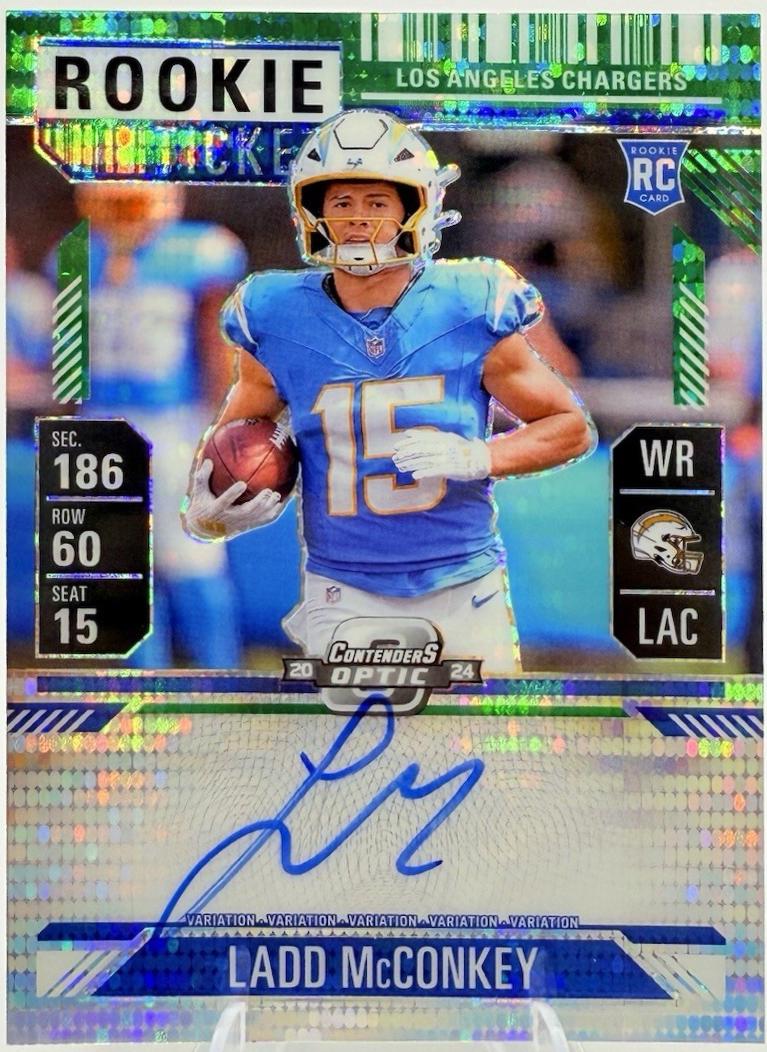 Ladd McConkey [Green Pulsar Autograph] #110