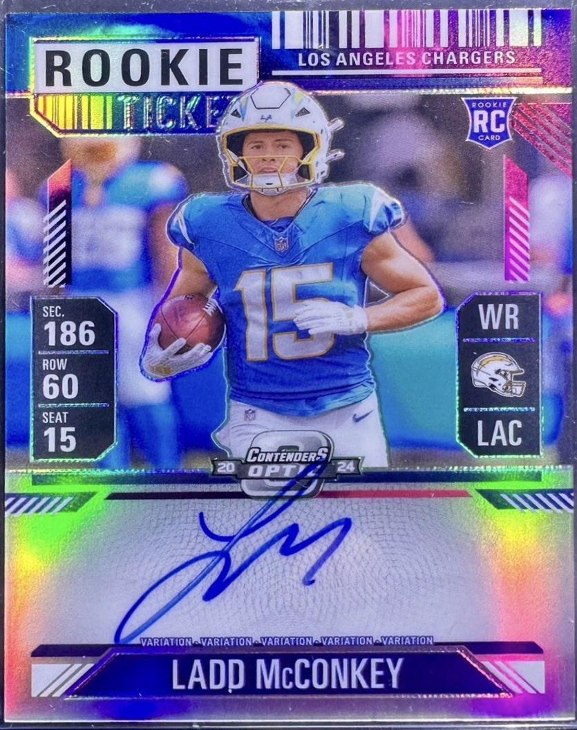 Ladd McConkey [Nebula Autograph] #110