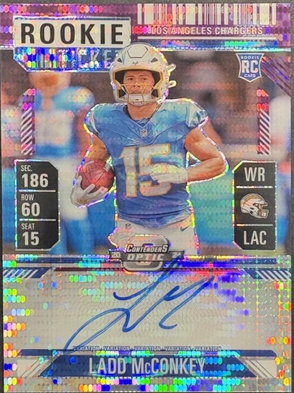 Ladd McConkey [Purple Pulsar Autograph] #110