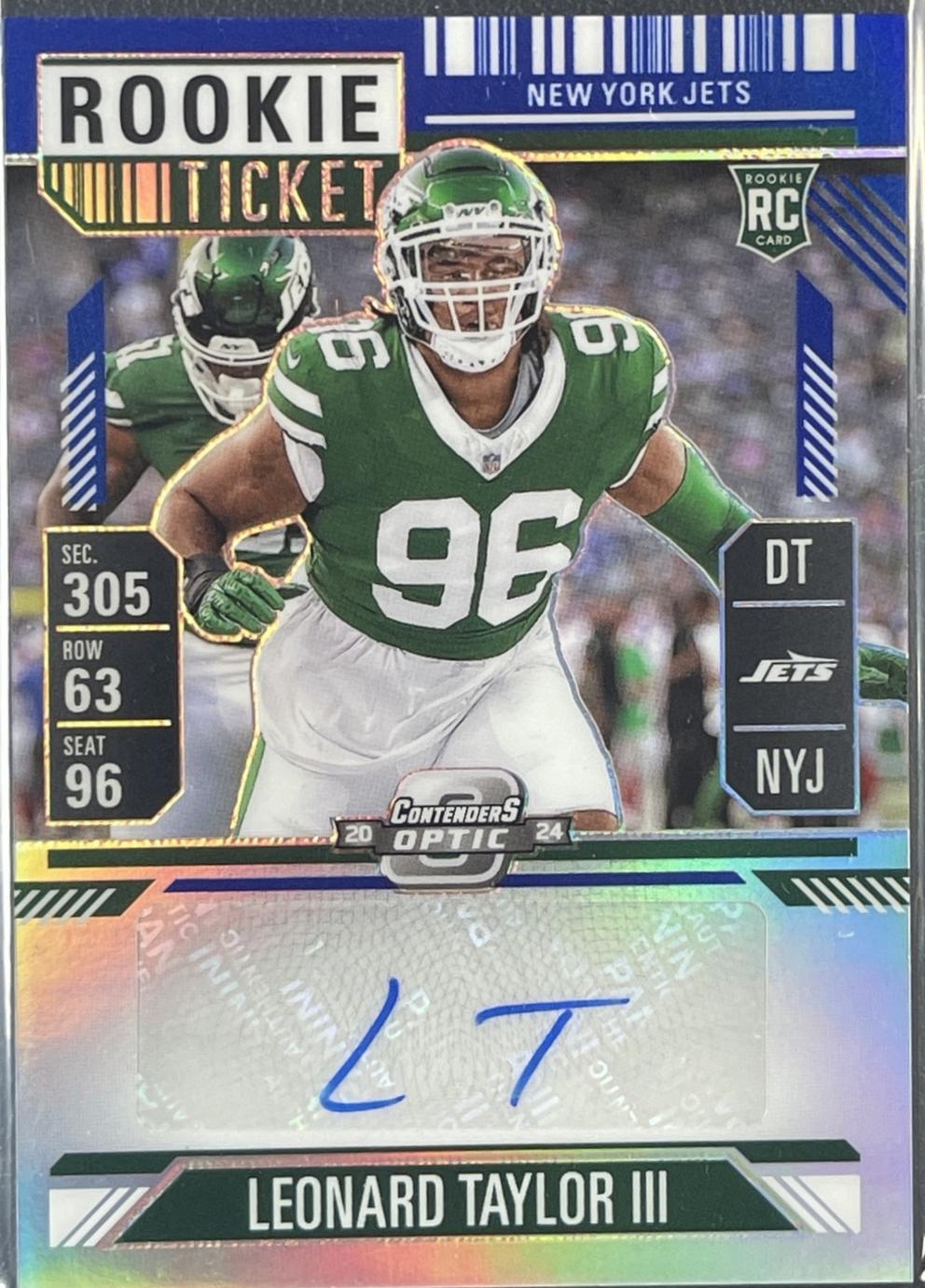 Leonard Taylor III [Blue Rookie Ticket Autograph Silver] #155