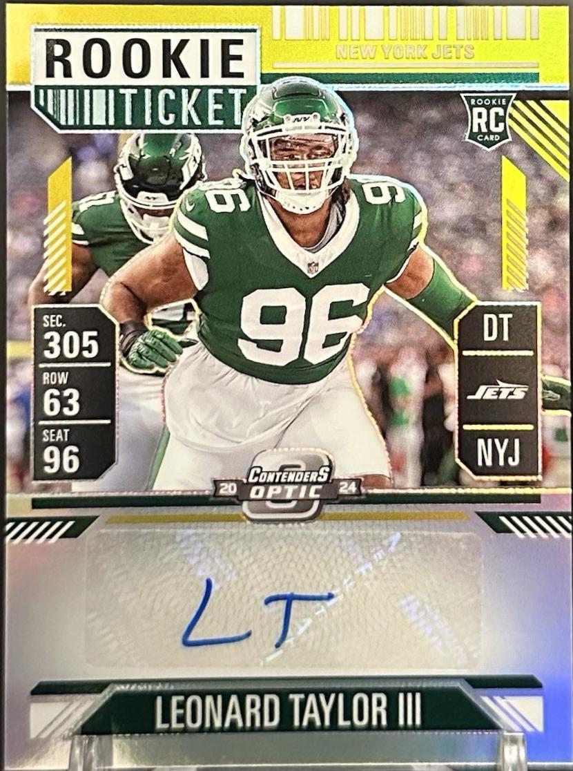Leonard Taylor III [Gold Rookie Ticket Autograph Purple] #155