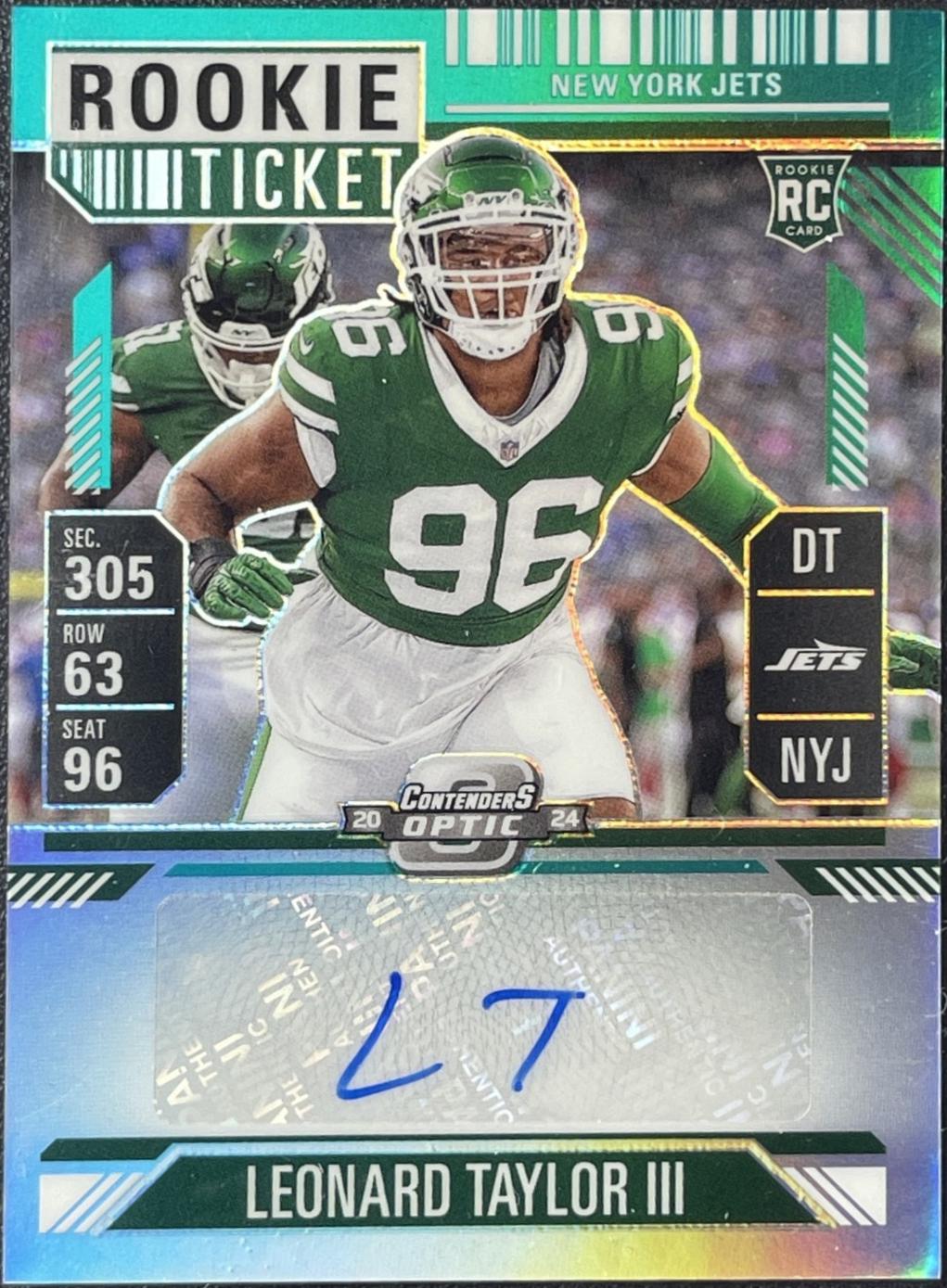 Leonard Taylor III [Teal Rookie Ticket Autograph Silver] #155