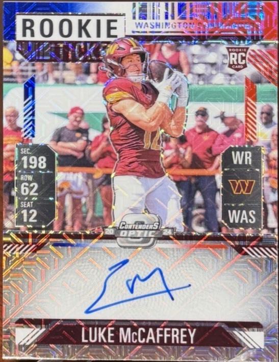 Luke McCaffrey [Red White Blue Autograph] #121
