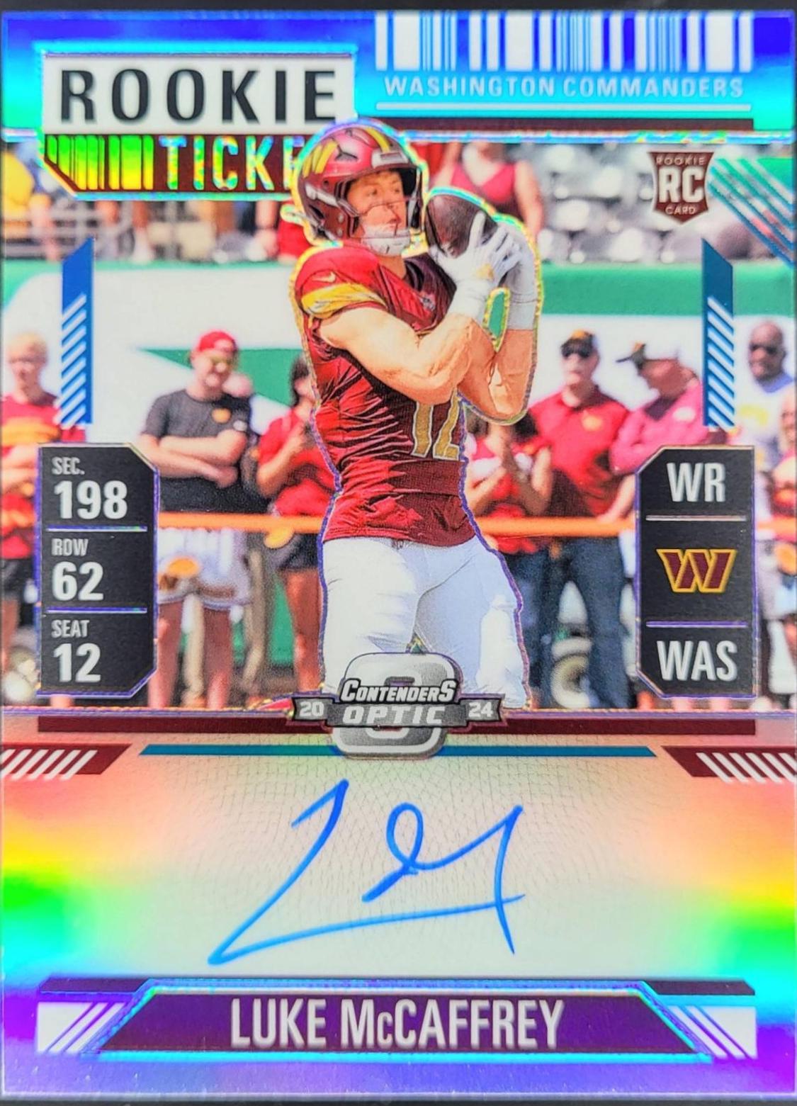Luke McCaffrey [Teal Autograph] #121