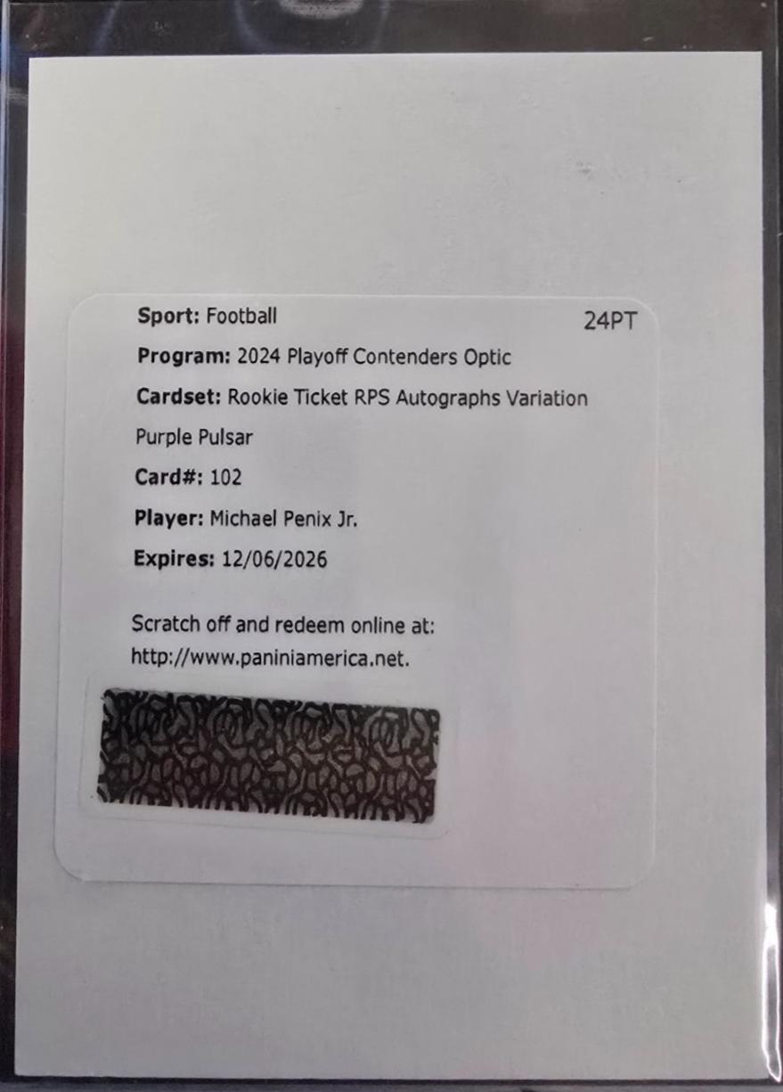 Michael Penix Jr. [Purple Pulsar Autograph] #102