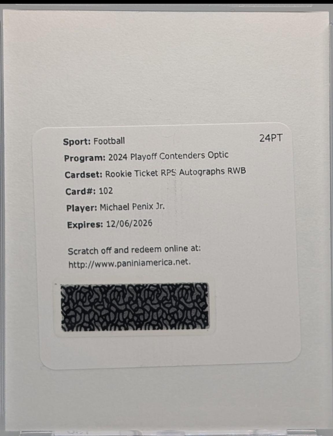 Michael Penix Jr. [Red White Blue Autograph] #102