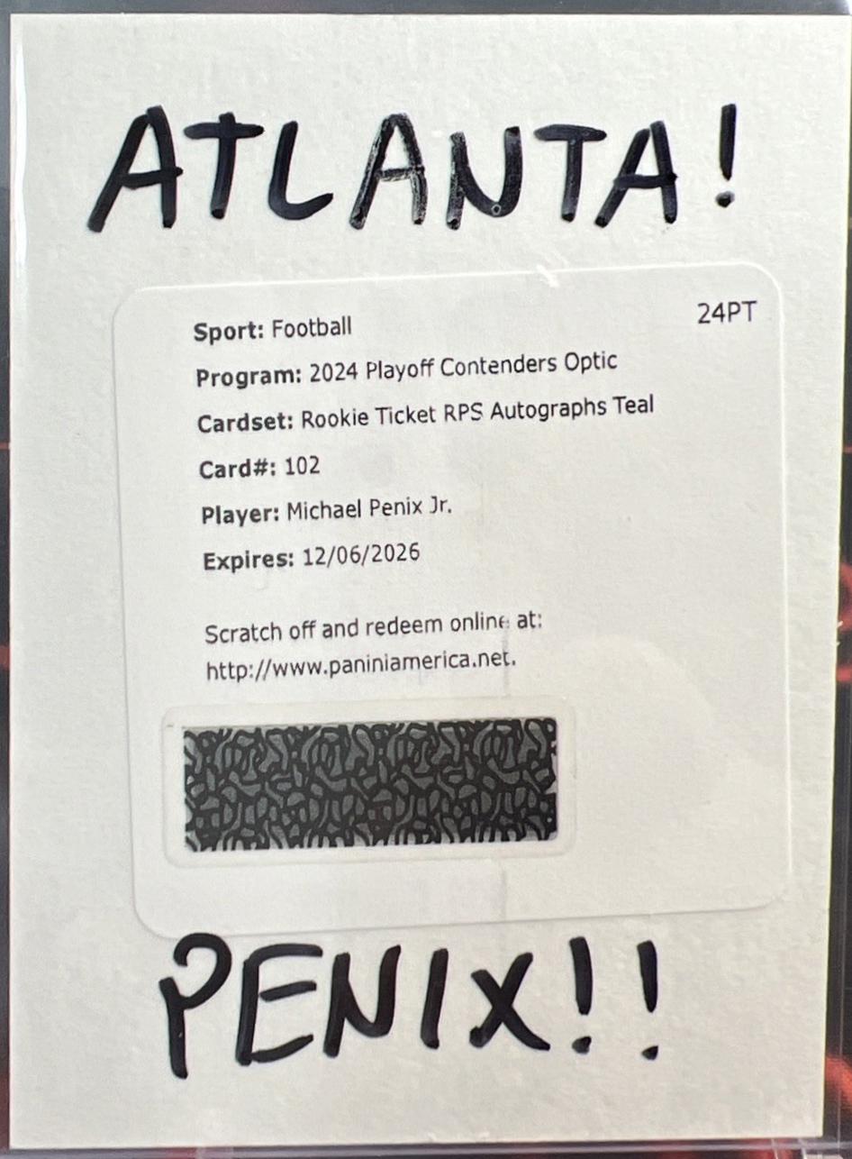 Michael Penix Jr. [Teal Autograph] #102