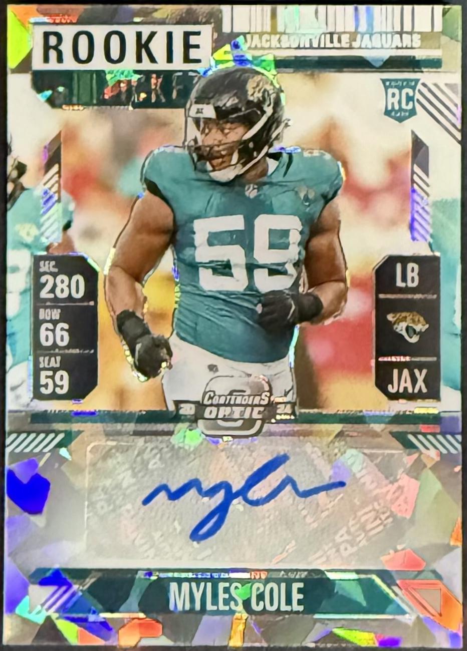 Myles Cole [Cracked Ice Rookie Ticket Autograph Silver] #199