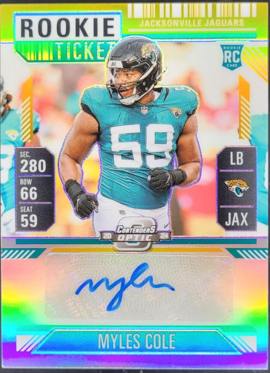 Myles Cole [Gold Rookie Ticket Autograph Purple] #199