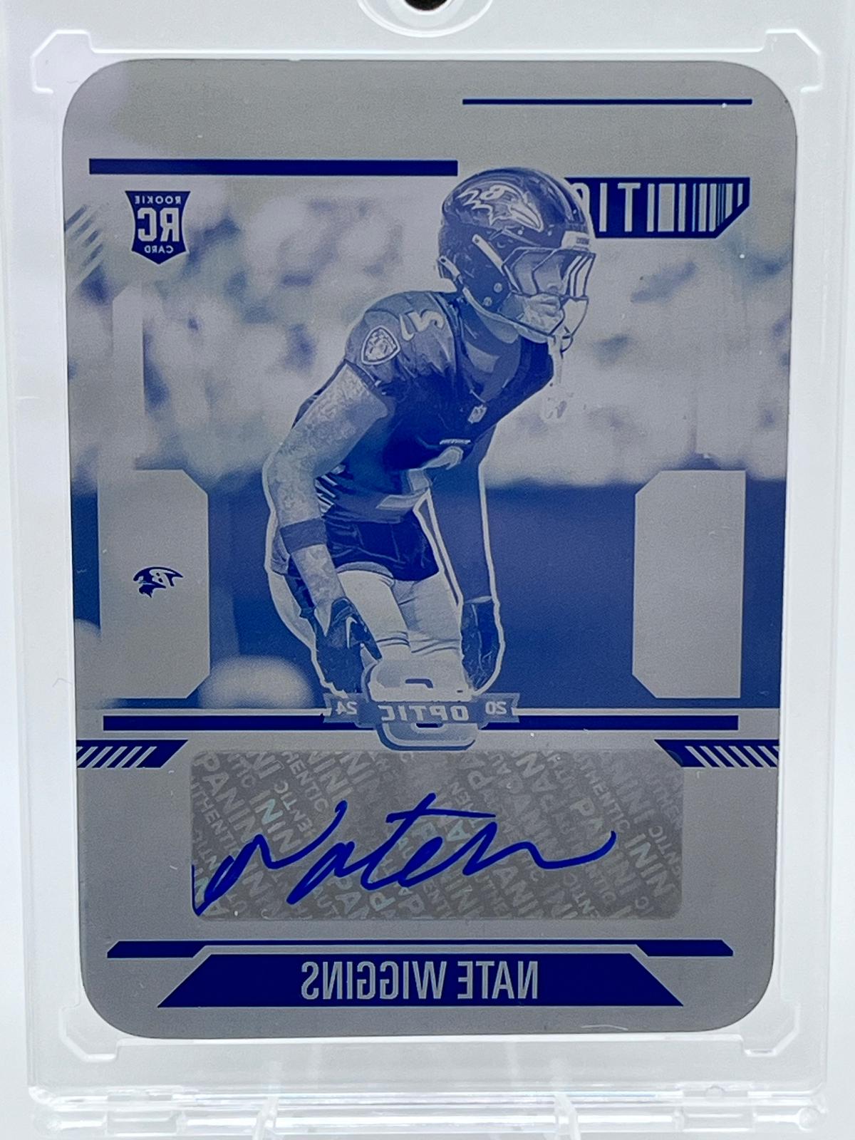 Nate Wiggins [Printing Plate Rookie Ticket Autograph Purple] #148