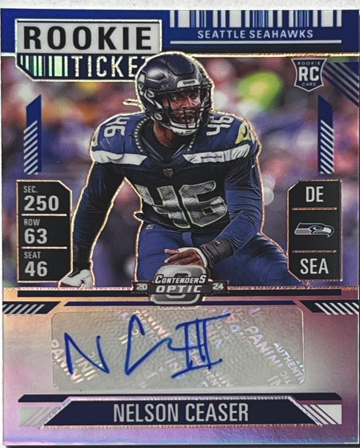 Nelson Ceaser [Blue Rookie Ticket Autograph Silver] #204
