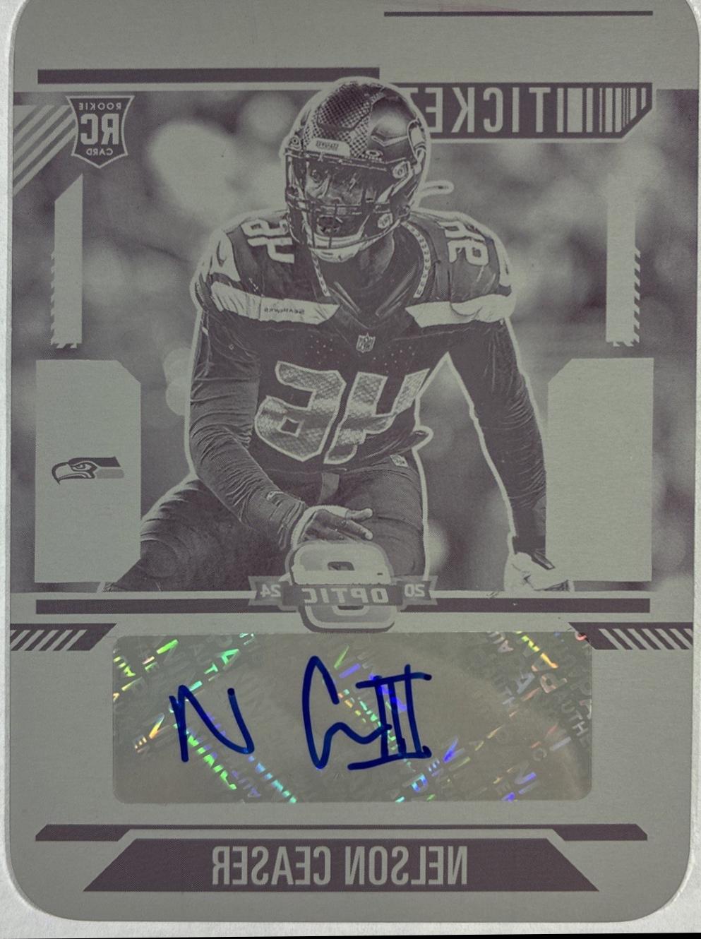 Nelson Ceaser [Printing Plate Rookie Ticket Autograph Purple] #204