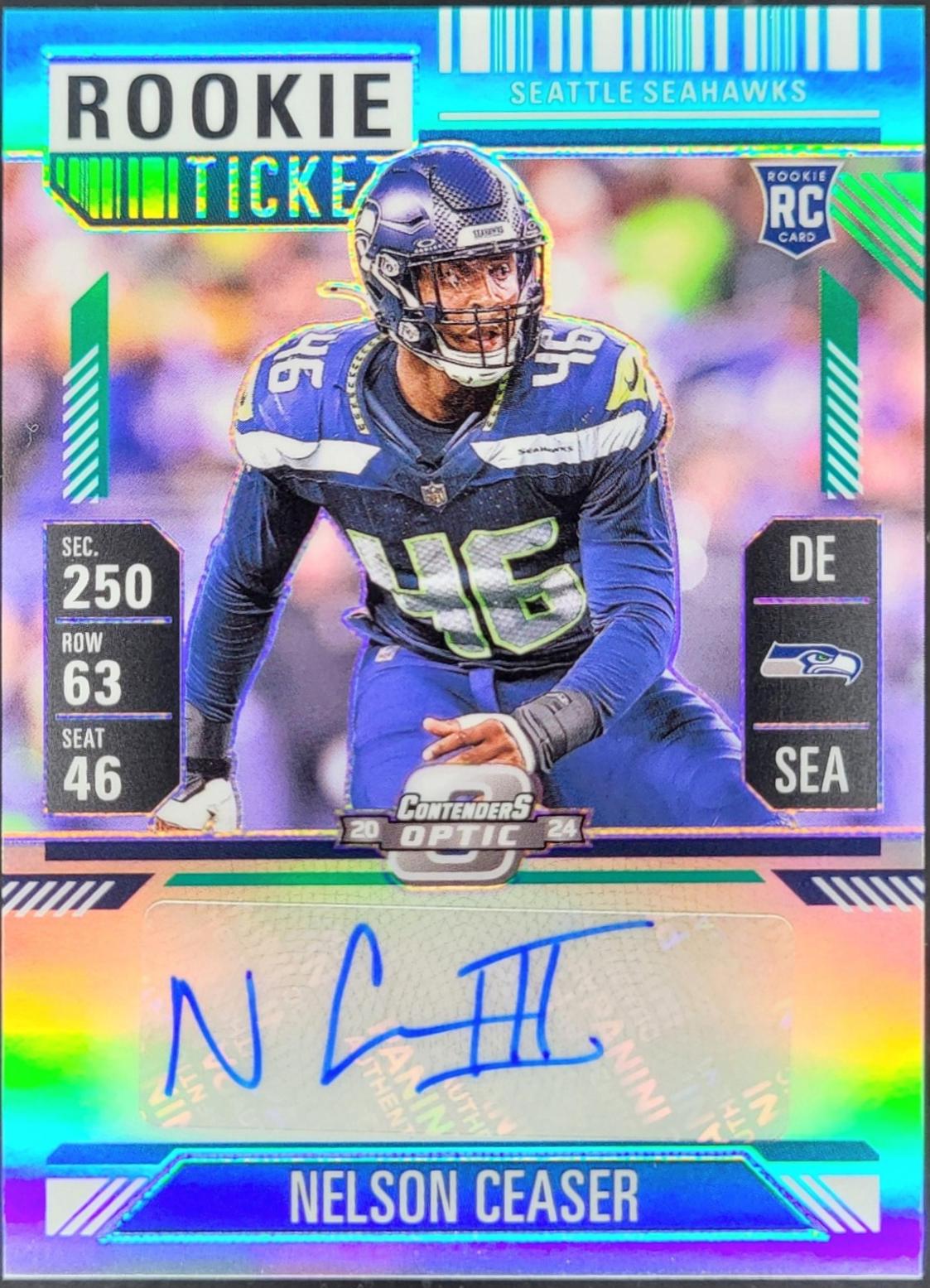 Nelson Ceaser [Teal Rookie Ticket Autograph Silver] #204