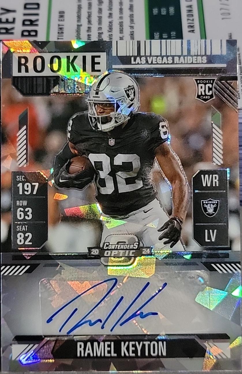 Ramel Keyton [Cracked Ice Rookie Ticket Autograph Silver] #176