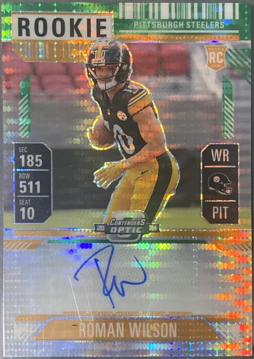 Roman Wilson [Green Pulsar Autograph] #124