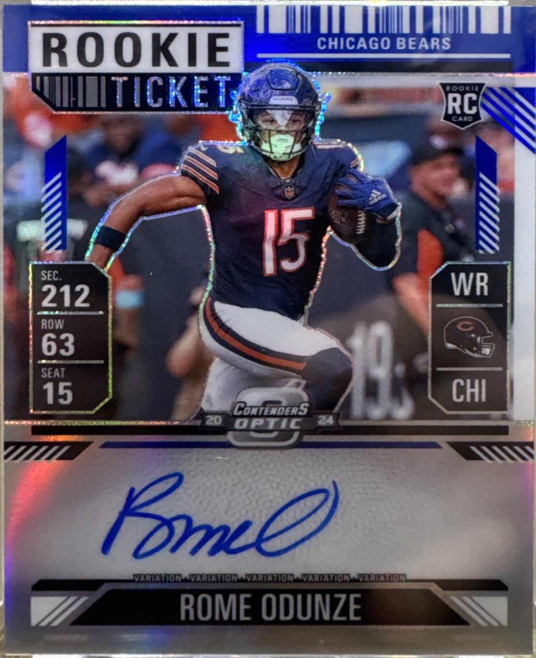 Rome Odunze [Blue Autograph] #104
