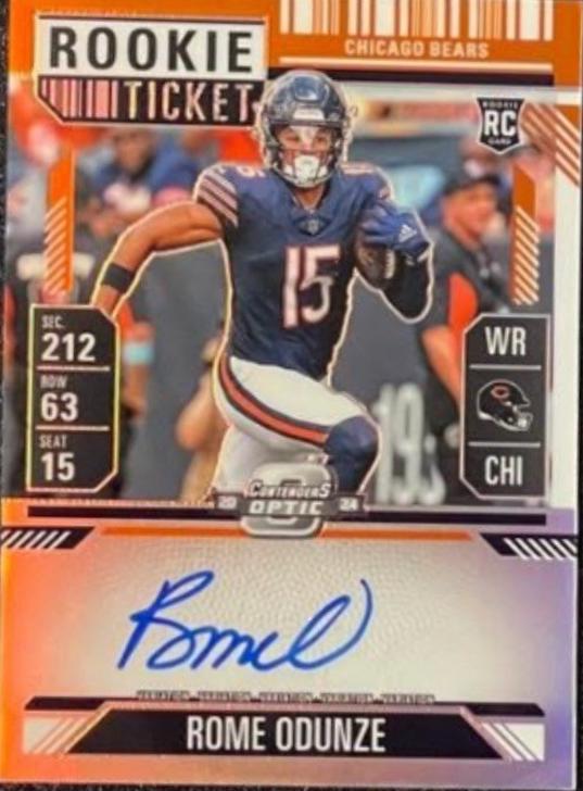 Rome Odunze [Orange Autograph] #104
