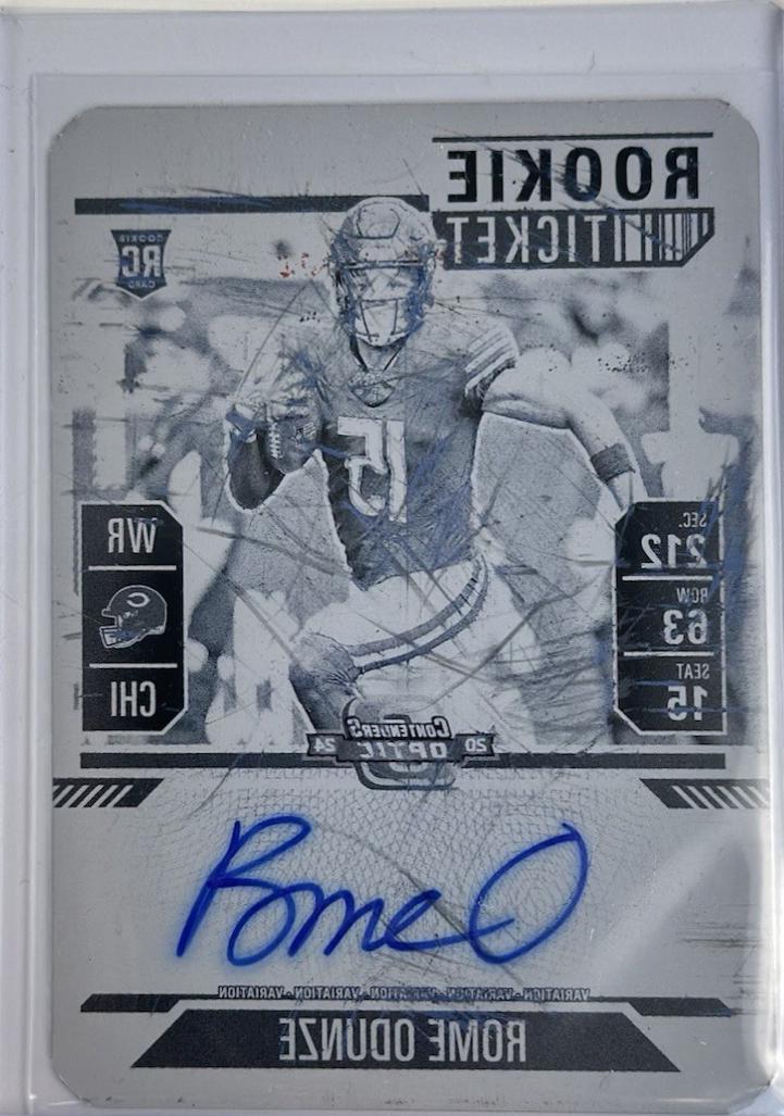 Rome Odunze [Printing Plate Autograph] #104