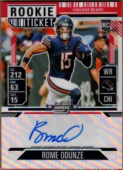 Rome Odunze [Red Autograph] #104