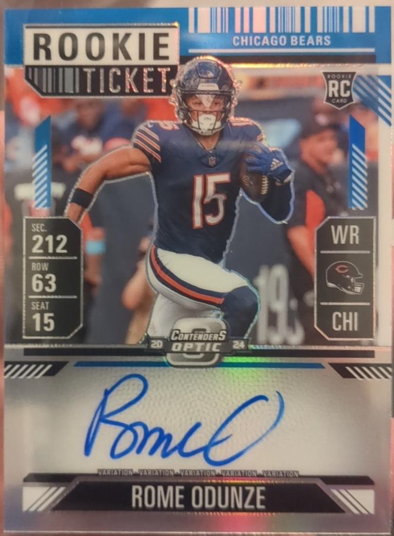 Rome Odunze [Teal Autograph] #104