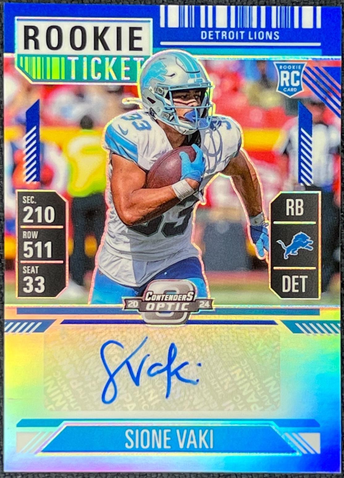 Sione Vaki [Blue Rookie Ticket Autograph Silver] #185