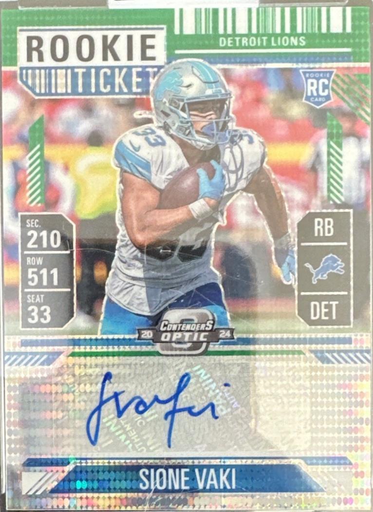 Sione Vaki [Green Pulsar Rookie Ticket Autograph Silver] #185