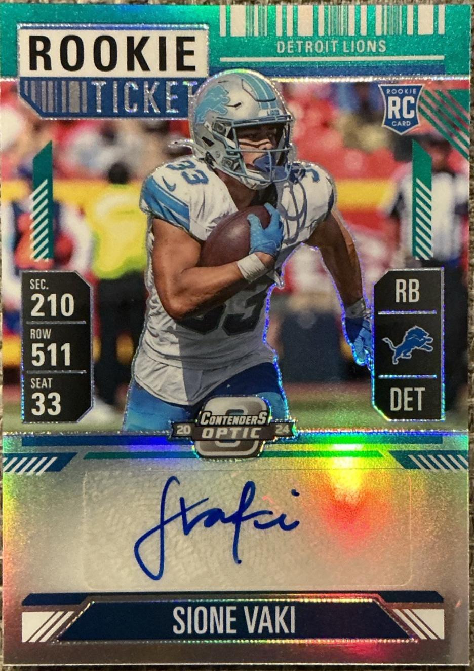 Sione Vaki [Teal Rookie Ticket Autograph Silver] #185