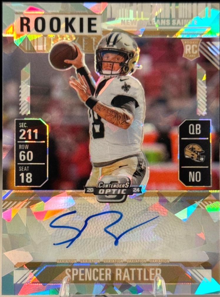 Spencer Rattler [Cracked Ice Autograph] #116