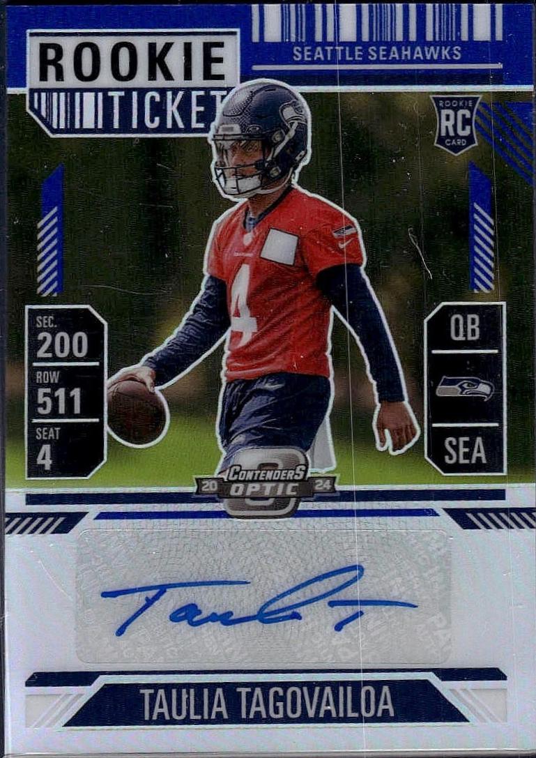 Taulia Tagovailoa [Blue Rookie Ticket Autograph Silver] #143