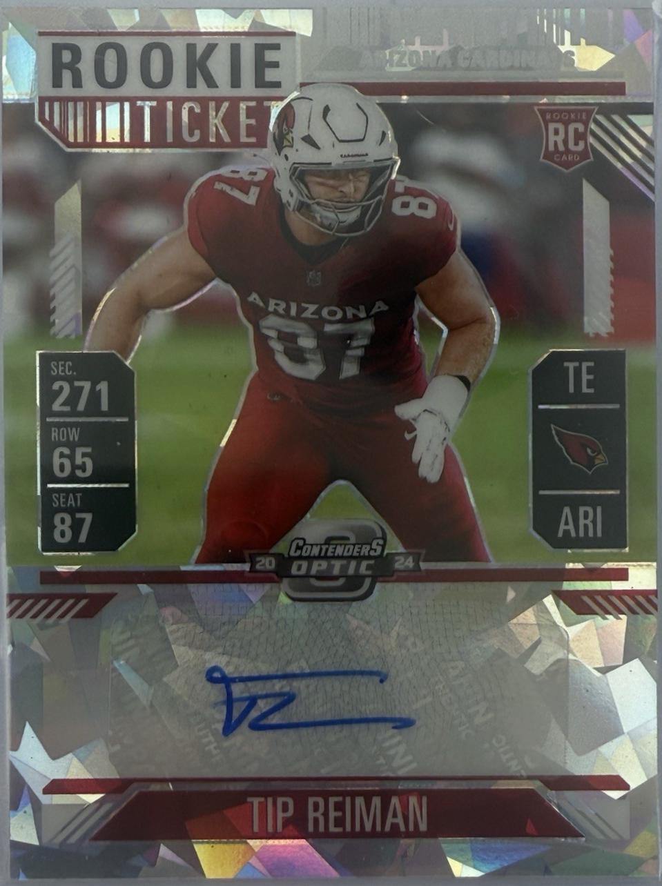 Tip Reiman [Cracked Ice Rookie Ticket Autograph Silver] #161