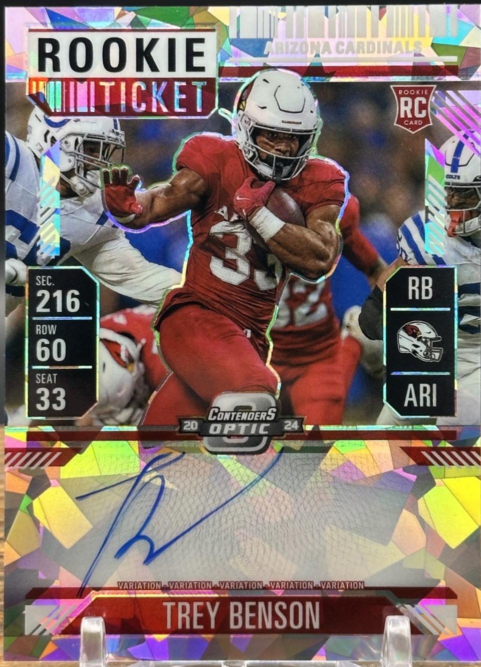 Trey Benson [Cracked Ice Autograph] #119