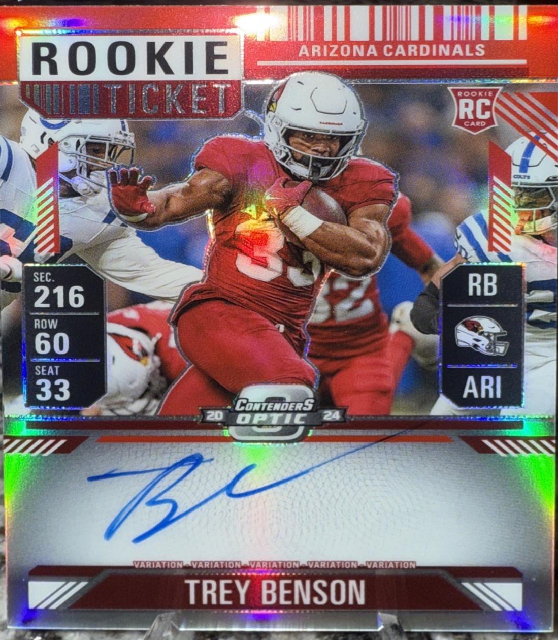Trey Benson [Red Autograph] #119