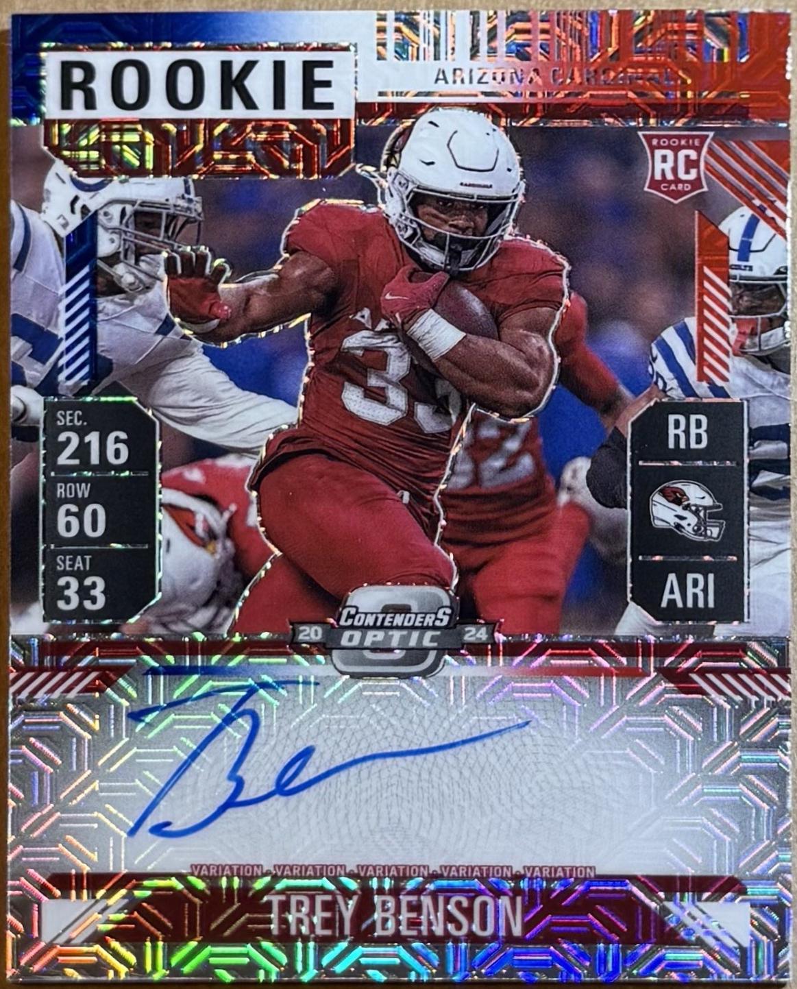 Trey Benson [Red White Blue Autograph] #119